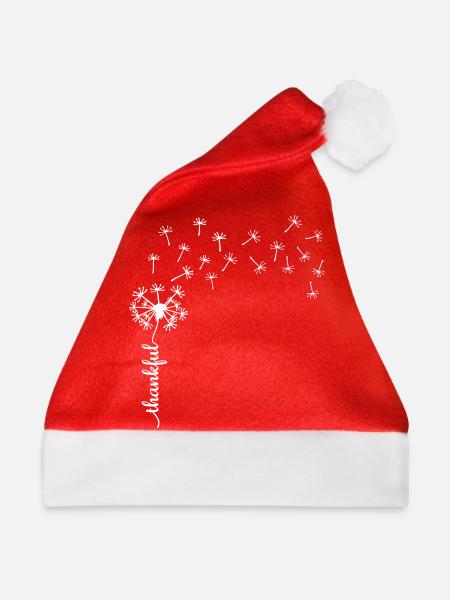 Dankbares Löwenzahn-Design - Weihnachtsmütze - Rot
