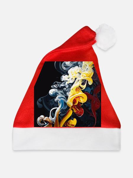 Rauchende Blume (Kunstwerksammlung) - Weihnachtsmütze - Rot