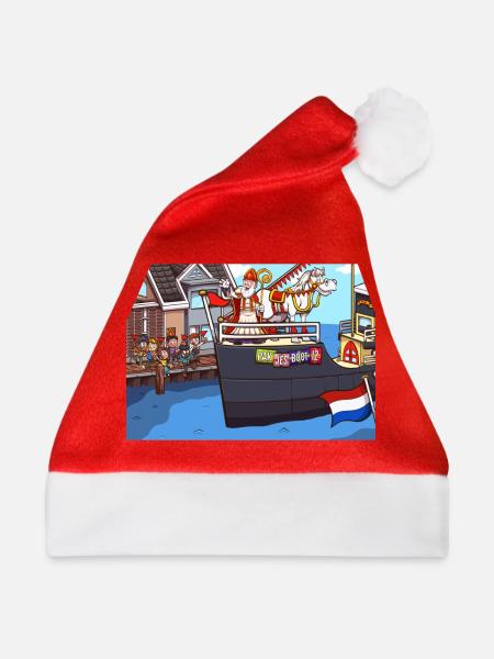 Ankunft des Heiligen Nikolaus - Weihnachtsmütze - Rot