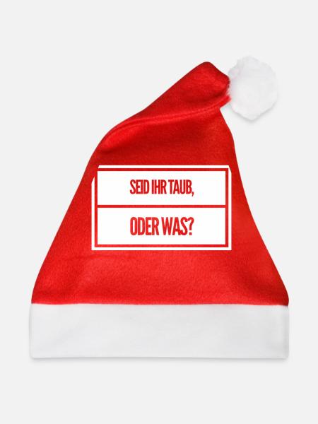 habt ihr mich verstanden - Weihnachtsmütze - Rot - Vorne