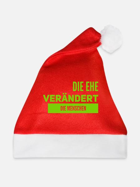 Veränderung durch Ehe - Weihnachtsmütze - Rot