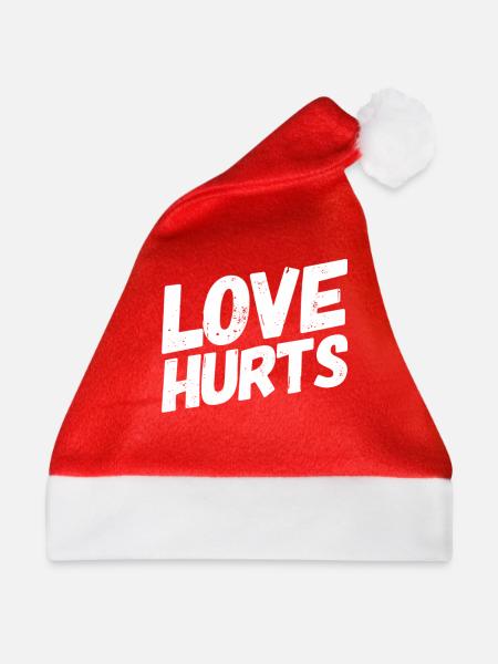 Liebe und Schmerz - Weihnachtsmütze - Rot - Vorne