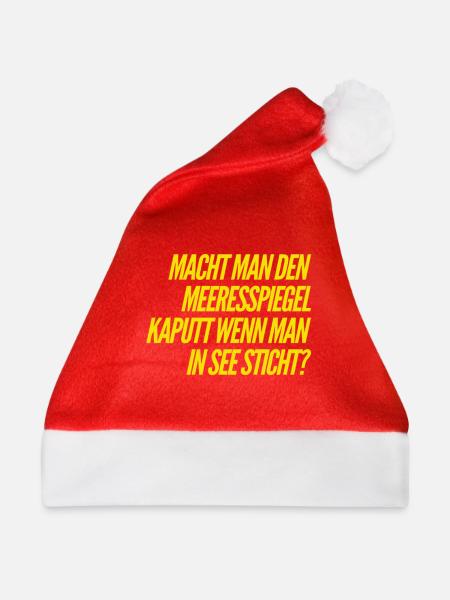wird er dann zerstört? - Weihnachtsmütze - Rot - Vorne
