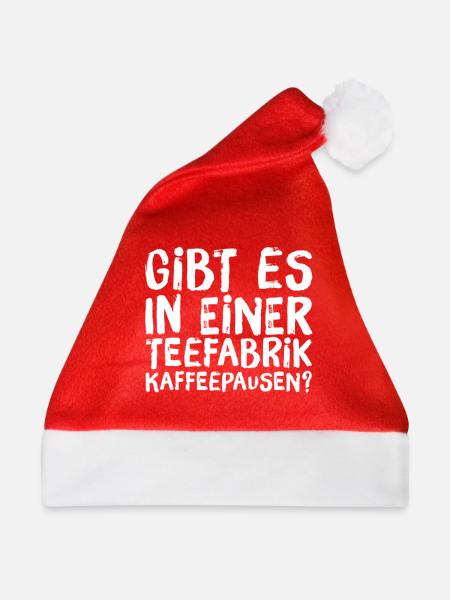 gibt es Kaffeepausen? - Weihnachtsmütze - Rot - Vorne