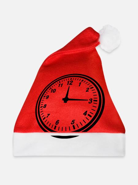 clock_design_yu1 - Weihnachtsmütze - Rot