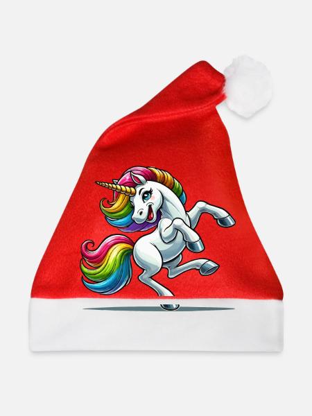 Unicorn - Weihnachtsmütze - Rot