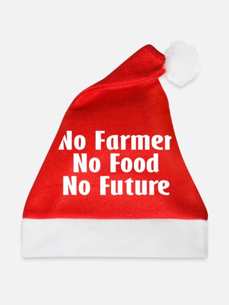Traktor und Demo - Weihnachtsmütze - Rot - Vorne