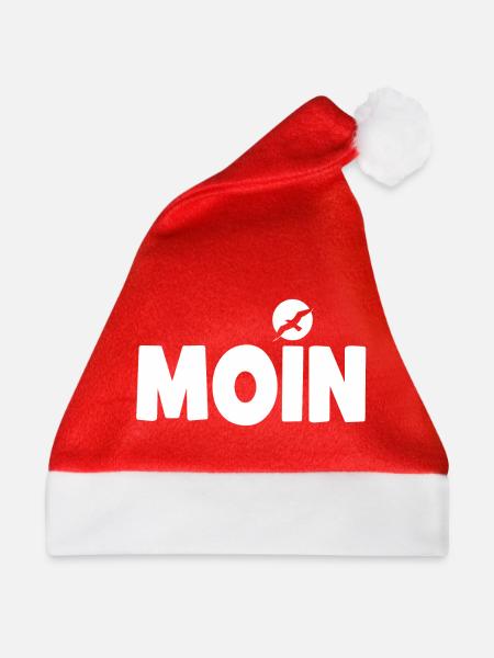 Moin mit Möwe - Weihnachtsmütze - Rot