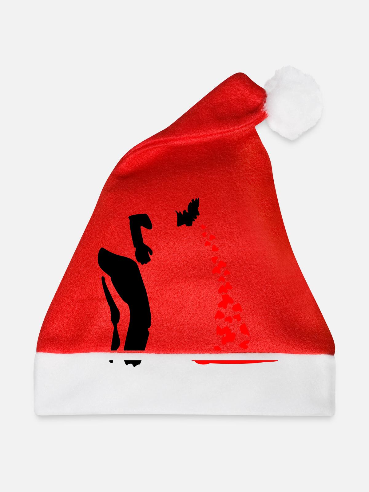 Herzen kotzen - Weihnachtsmütze - Rot - Vorne