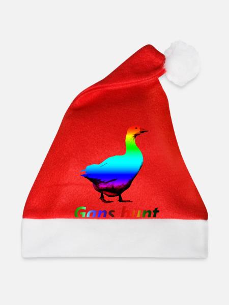 Gans bunt - Weihnachtsmütze - Rot