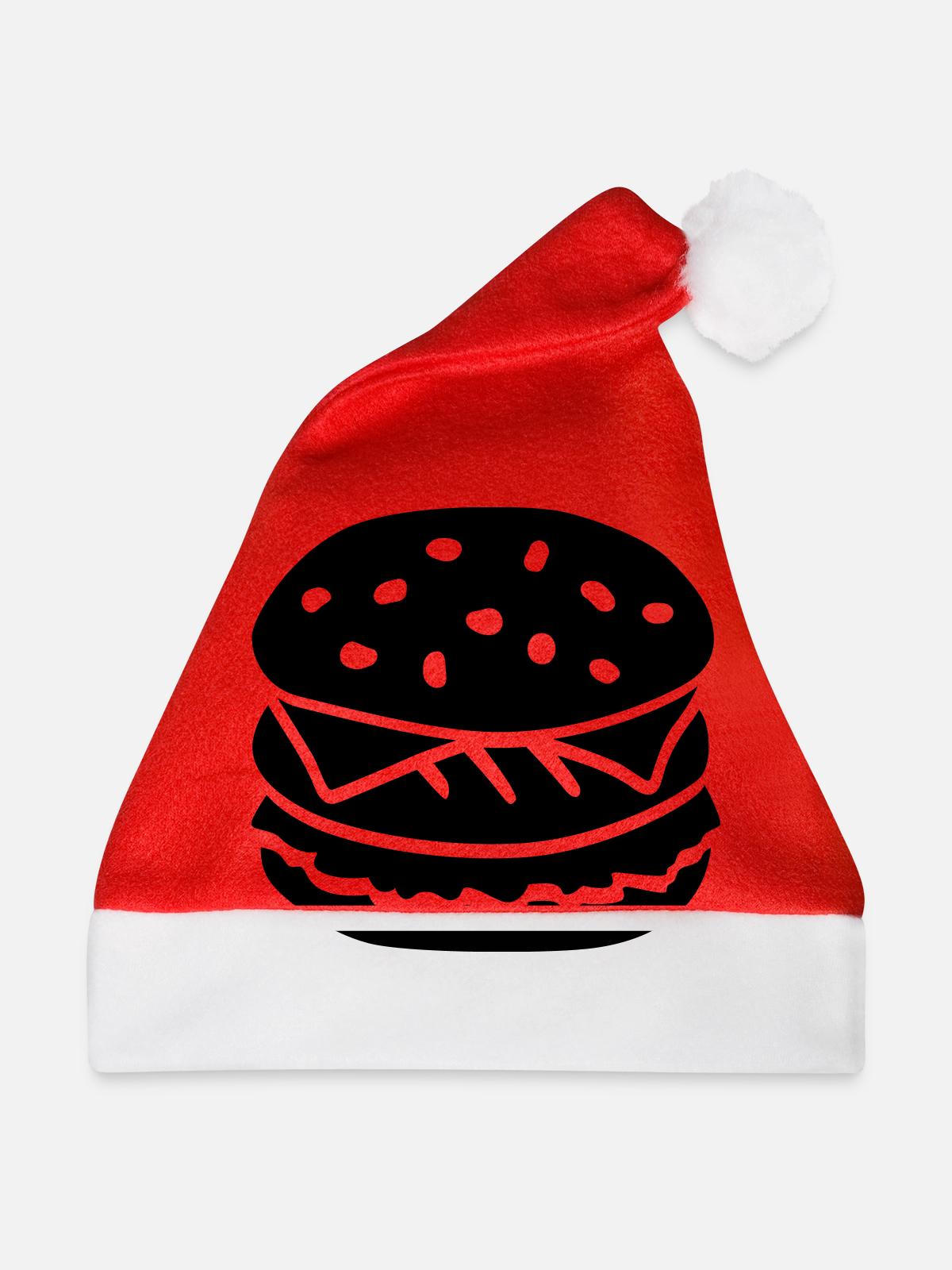 Burger - Weihnachtsmütze - Rot - Vorne