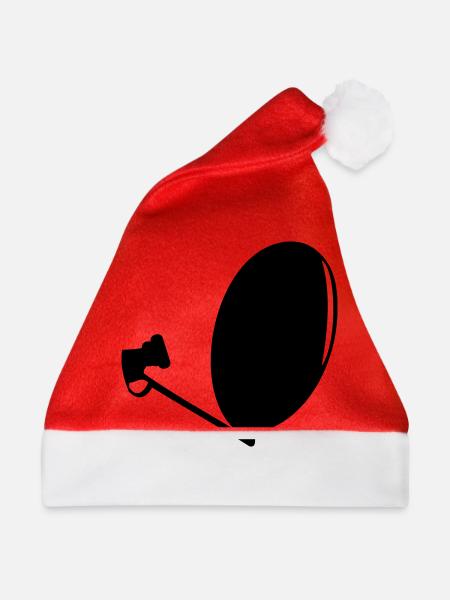 Satellitenschüssel - Weihnachtsmütze - Rot