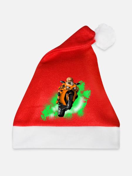 Motorrad - Weihnachtsmütze - Rot