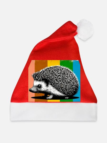 Igel - Weihnachtsmütze - Rot