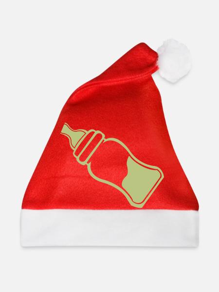 babyflasche- - Weihnachtsmütze - Rot