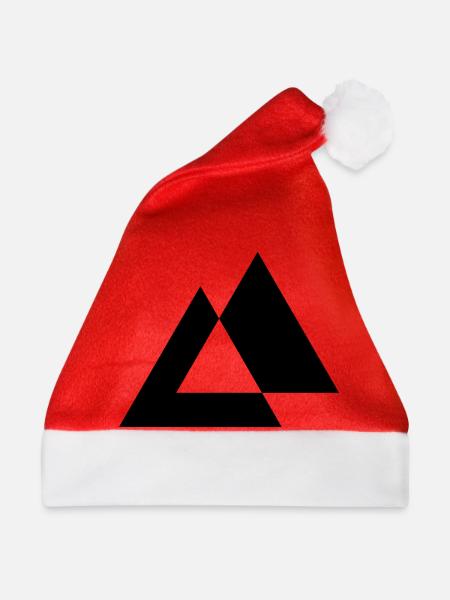 Design der geometrischen Dreiecke - Weihnachtsmütze - Rot