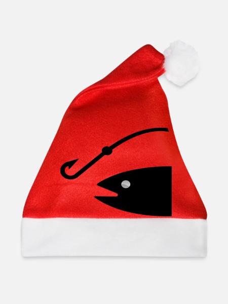 Angeln - Weihnachtsmütze - Rot