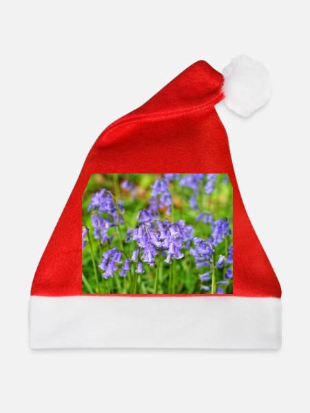 Glockenblume – Violette Frühlingsblüte - Weihnachtsmütze - Rot