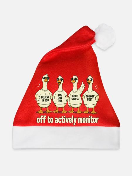 Off To Actively Monitor Design - Weihnachtsmütze - Rot