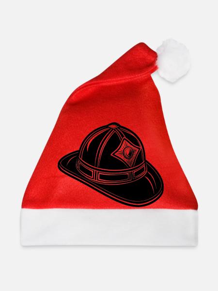 Feuerwehrhut - Weihnachtsmütze - Rot