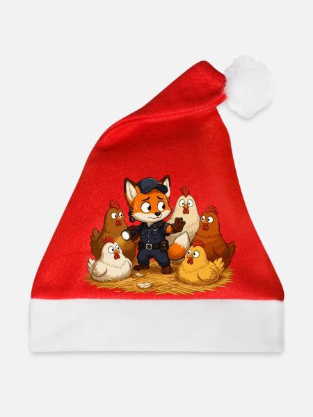 Fuchs Sicherheitsheld Hof - Weihnachtsmütze - Rot