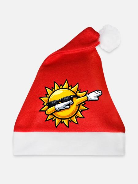 Dabbing Sonne - Weihnachtsmütze - Rot