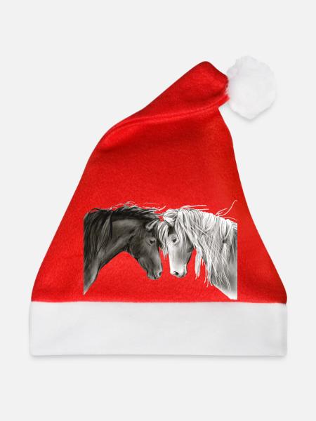Pferdefreundschaft - Weihnachtsmütze - Rot