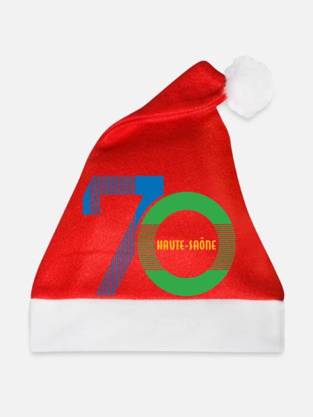 70 Haute-Saône-Logo - Weihnachtsmütze - Rot
