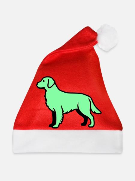 Labrador Retriever Silhouette - Weihnachtsmütze - Rot