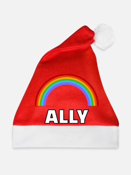 Ally Rainbow Pride LGBT-Allianz - Weihnachtsmütze - Rot