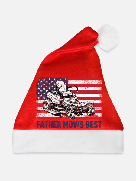 Father Mows Best - Weihnachtsmütze - Rot
