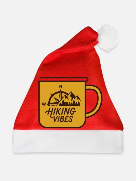 Wanderlust Tasse Kompass Logo - Weihnachtsmütze - Rot