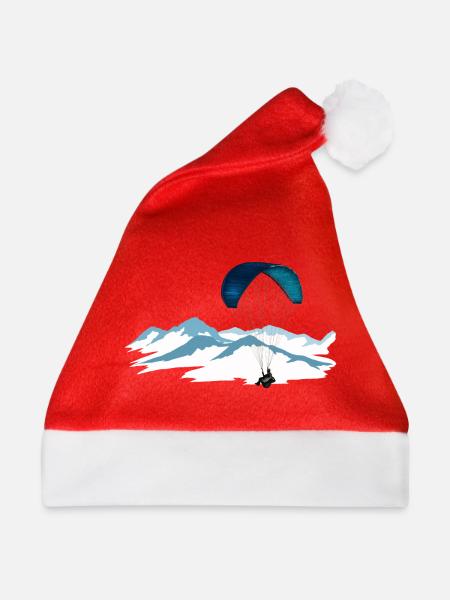 Gleitschirm - Weihnachtsmütze - Rot