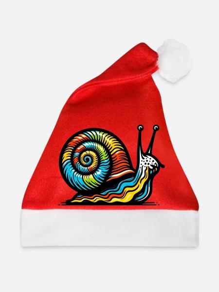 Schnecke - Weihnachtsmütze - Rot