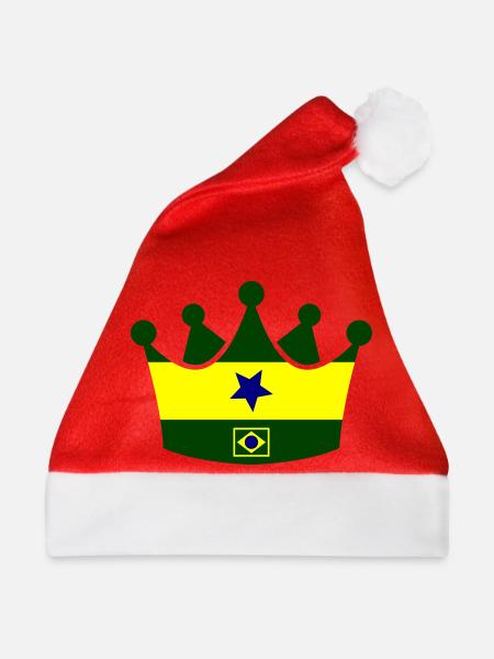 Brasilien Krone - Weihnachtsmütze - Rot