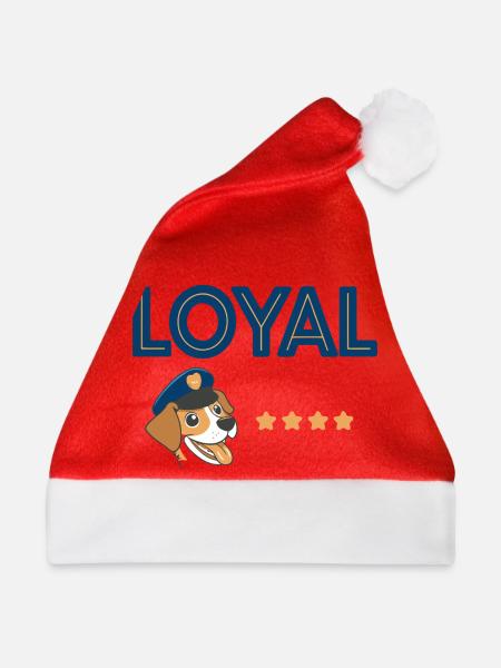 Maskottchen der Loyal Dog Police - Weihnachtsmütze - Rot