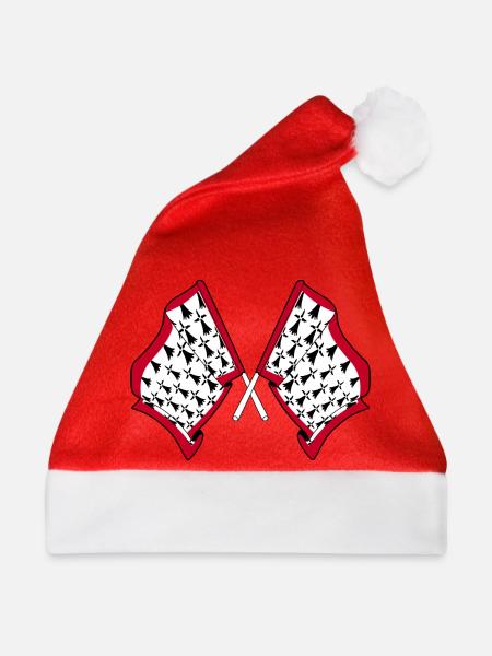 Limousin kreuzte die Flaggen - Weihnachtsmütze - Rot