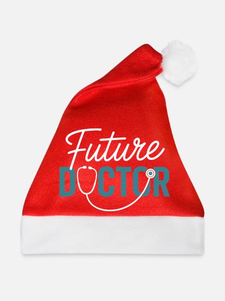 Zukunftsarzt Stethoskop-Design - Weihnachtsmütze - Rot