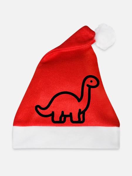 Brontosaurus - Weihnachtsmütze - Rot