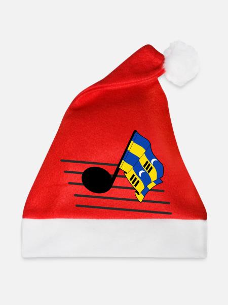 Ameland Music Flag – Insel-Vibes - Weihnachtsmütze - Rot