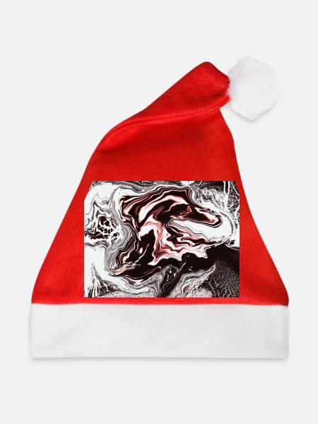 Karmesinroter Marmorwirbel - Weihnachtsmütze - Rot