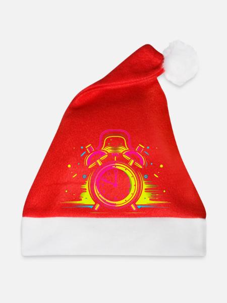 Wecker Synthwave - Weihnachtsmütze - Rot