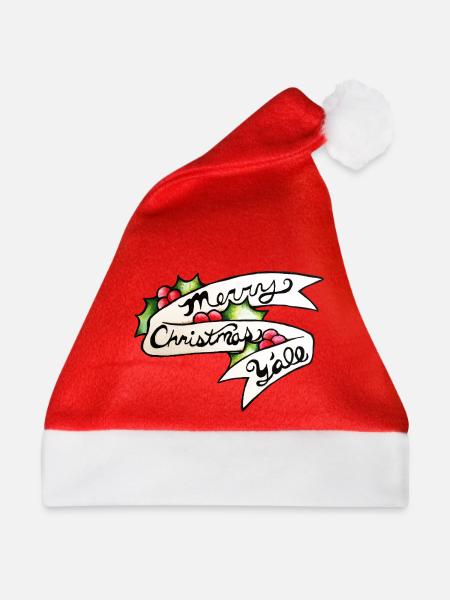 Frohe Weihnachten, ihr alle, Banner - Weihnachtsmütze - Rot