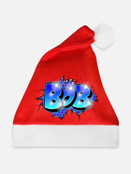 BOB bricht durch! Legendärer Graffiti-Name - Weihnachtsmütze - Rot