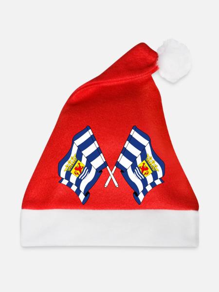 Zwei Flaggen der Provinz Zeeland - Weihnachtsmütze - Rot - Vorne