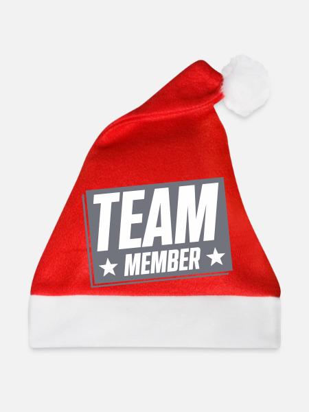 Teammitglied Badge Motiv - Weihnachtsmütze - Rot