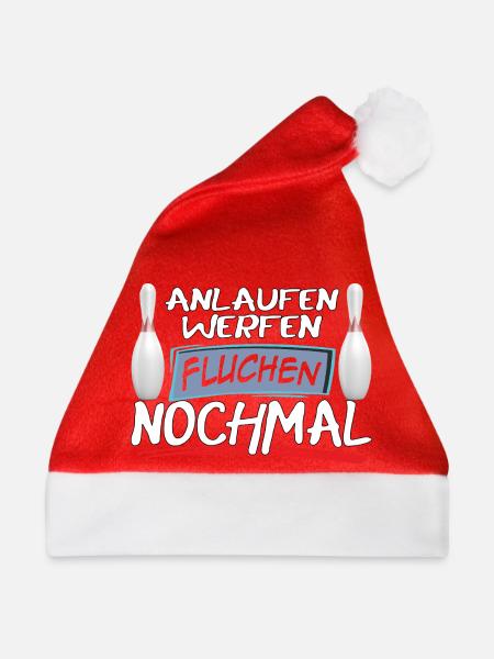 Anlaufen Werfen Fluchen Nochmal Bowling - Weihnachtsmütze - Rot