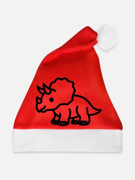 Triceratops - Weihnachtsmütze - Rot