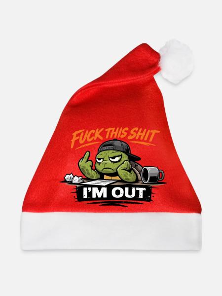 Panzer-Austritts-Schildkröte - Weihnachtsmütze - Rot