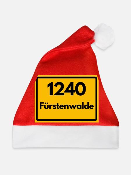 ALTE POSTLEITZAHL PLZ RETRO 1240 FÜRSTENWALDE - Weihnachtsmütze - Rot